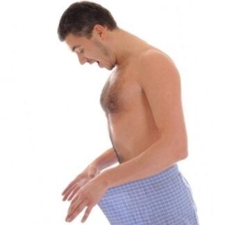 The joy of a man for the result of penis enlargement. 