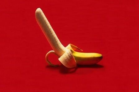 The banana symbolizes penis enlargement thanks to exercise.